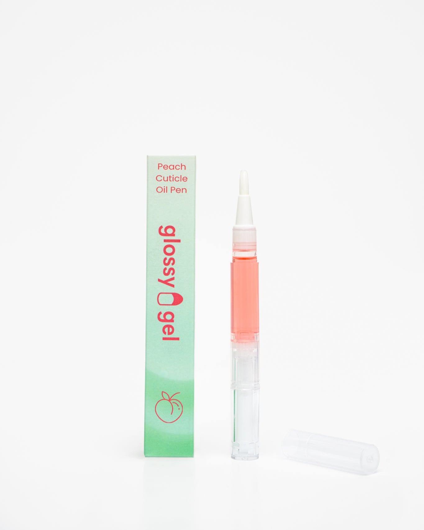 Glossy Gel Olíupenni Naglabandaolía Með Ferskjuilm