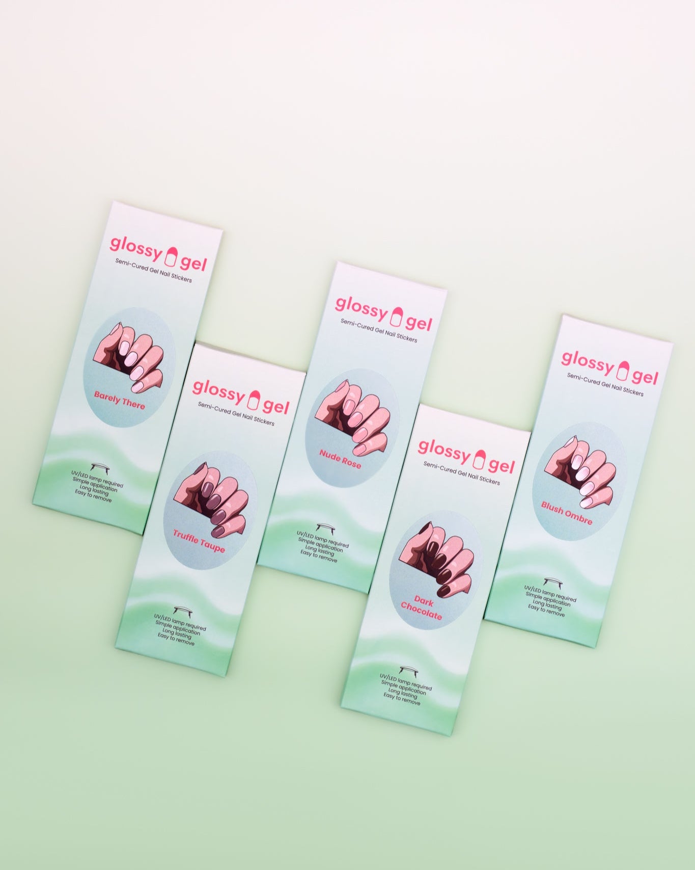 5 fyrir 4 - Glossy Gel Límmiða Mix