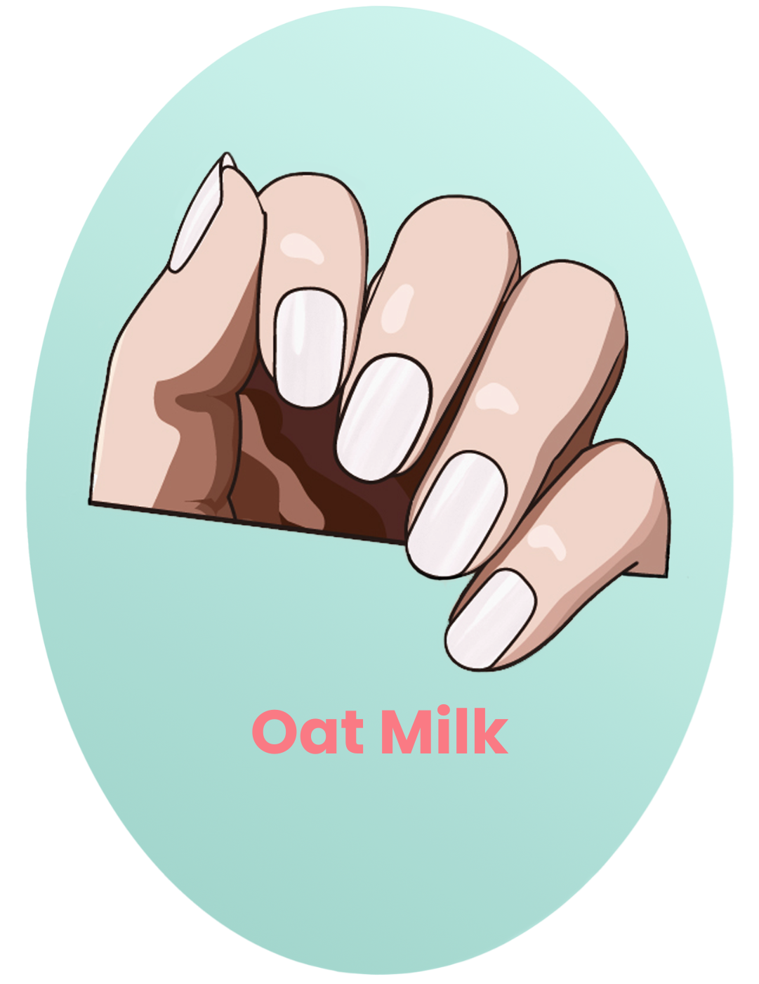 Glossy Gel - Oat Milk - Gel Límmiðar