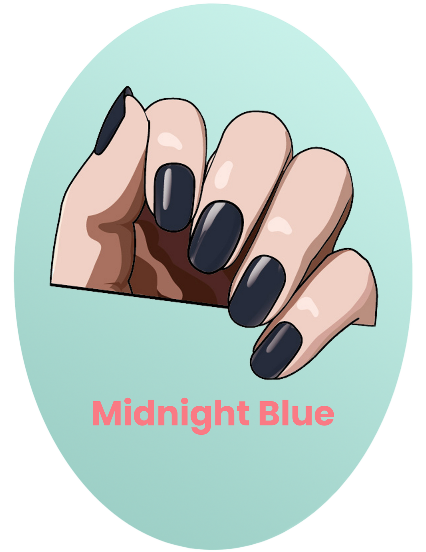 Glossy Gel - Midnight Blue - Gel Límmiðar