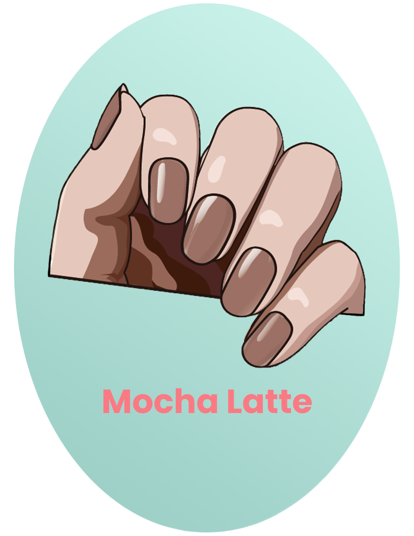 Glossy Gel - Mocha Latte - Gel Límmiðar