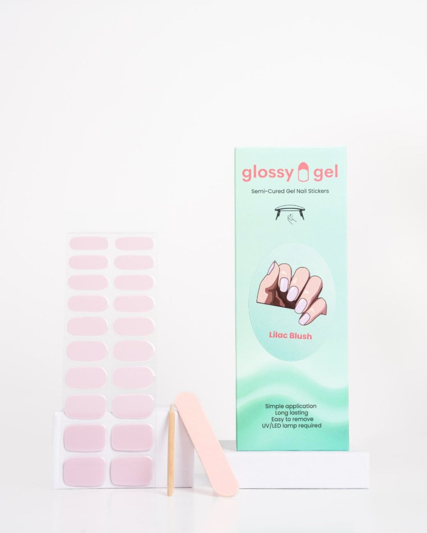 Glossy Gel - Lilac Blush - Gel Límmiðar