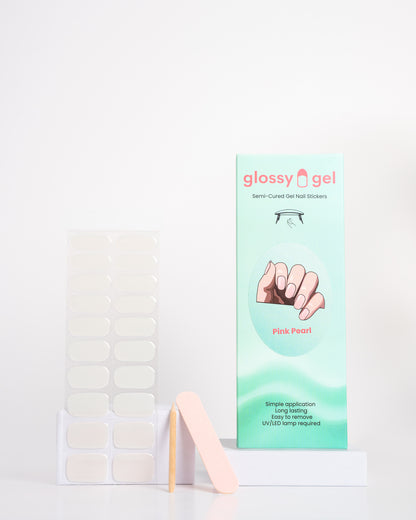 Glossy Gel - Pink Pearl - Gel Límmiðar