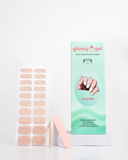 Glossy Gel - Disco Ball - Gel Límmiðar