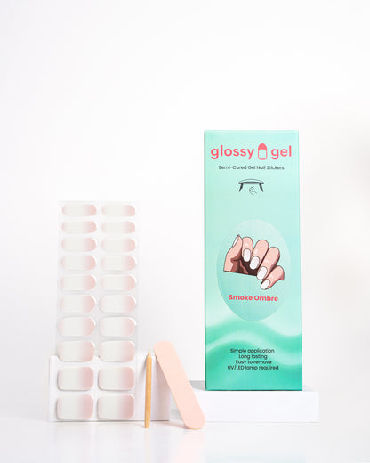 Glossy Gel - Smoke Ombre - Gel Límmiðar