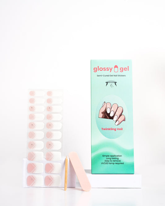 Glossy Gel - Twinkling Veil - Gel Límmiðar