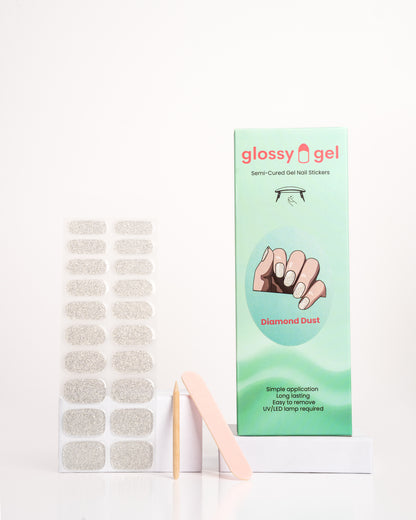 Glossy Gel - Diamond Dust - Gel Límmiðar