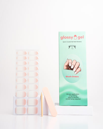 Glossy Gel - Blush Ombre - Gel Límmiðar
