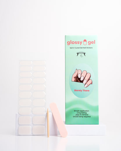 Glossy Gel - Barely There - Gel Límmiðar