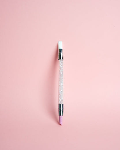 Glossy Gel Starter Kit PLUS - Naglalampi, Glossy Gel Límmiðar, Top Coat, Olíupenni, Naglaþjöl, Buffer og Scrub & Press