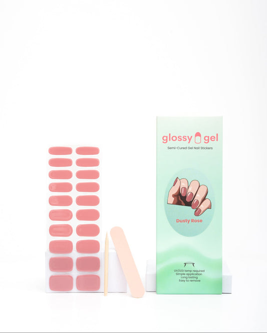 Glossy Gel - Dusty Rose - Gel Límmiðar