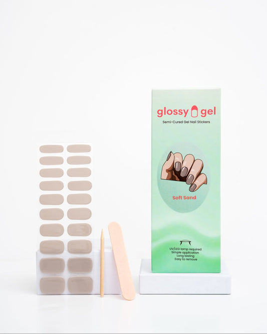 Glossy Gel - Soft Sand - Gel Límmiðar