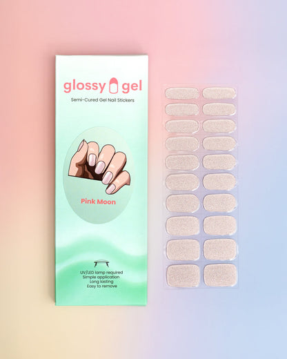 Glossy Gel - Pink Moon- Gel Límmiðar