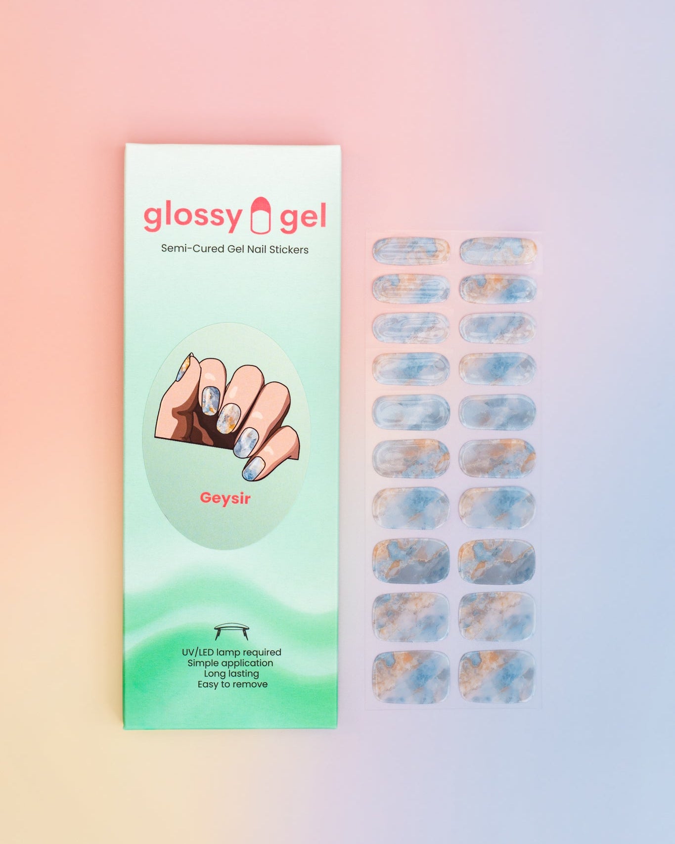 Glossy Gel - Geysir - Gel Límmiðar