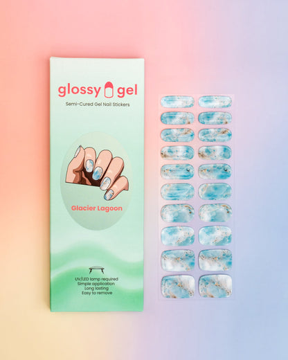 Glossy Gel - Glacier Lagoon - Gel Límmiðar