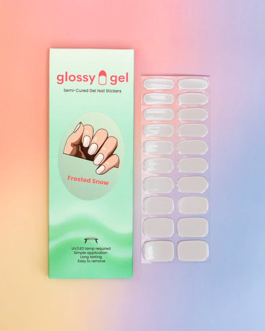 Glossy Gel - Frosted Snow- Gel Límmiðar