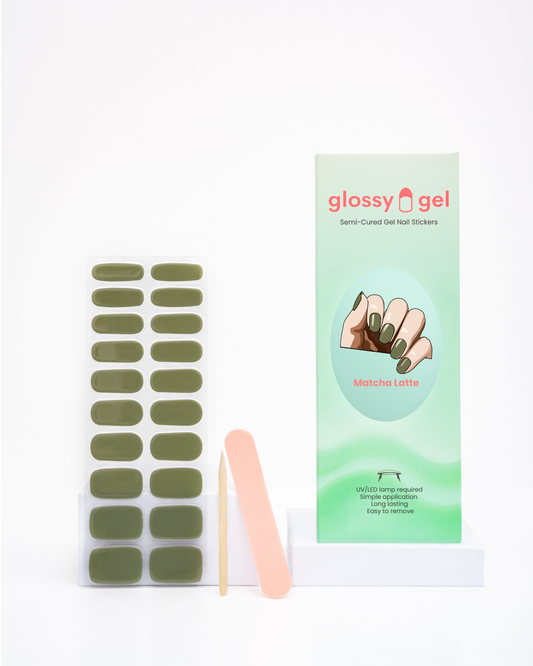 Glossy Gel - Matcha Latte - Gel Límmiðar