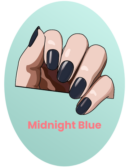 Glossy Gel - Midnight Blue - Gel Límmiðar