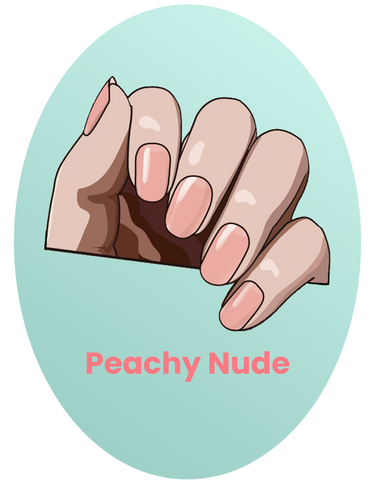 Glossy Gel - Peachy Nude - Gel Límmiðar