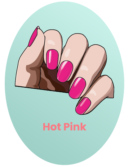 Glossy Gel - Hot Pink - Gel Límmiðar