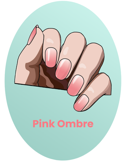 Glossy Gel - Pink Ombre - Gel Límmiðar