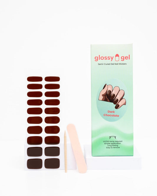 Glossy Gel - Dark Chocolate - Gel Límmiðar