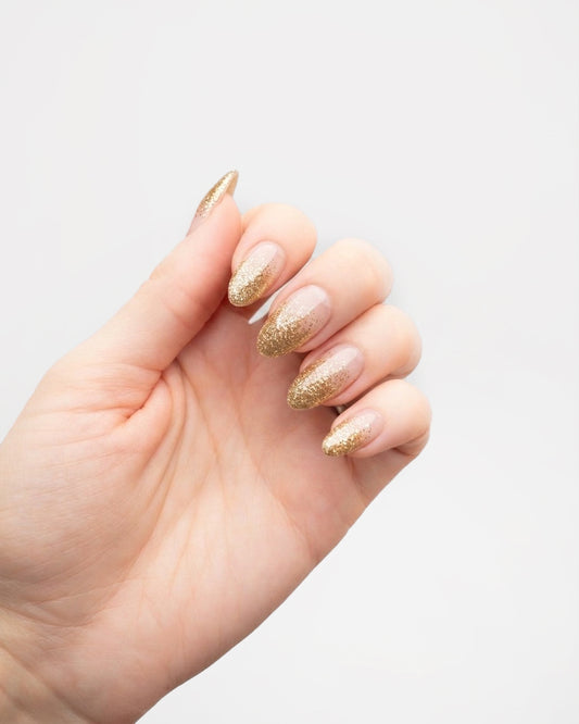 Glossy Gel - Gold Glitter Ombre - Gel Límmiðar