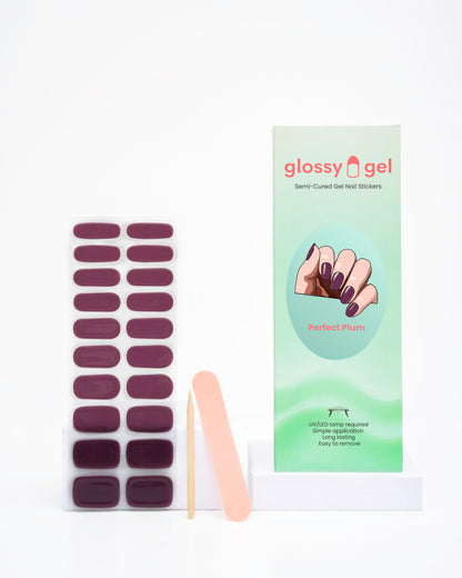 Glossy Gel - Perfect Plum - Gel Límmiðar