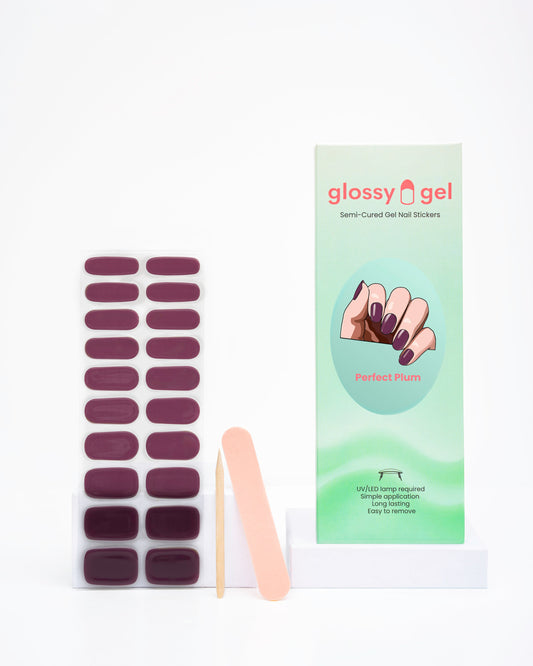 Glossy Gel - Perfect Plum - Gel Límmiðar