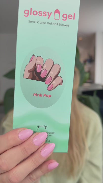 Glossy Gel - Pink Pop - Gel Límmiðar