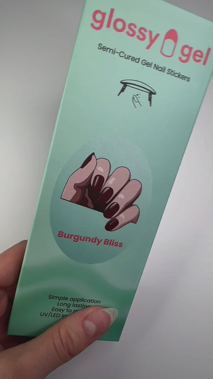 Glossy Gel - Burgundy Bliss - Gel Límmiðar