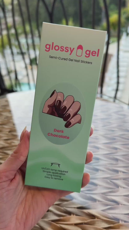 Glossy Gel - Dark Chocolate - Gel Límmiðar