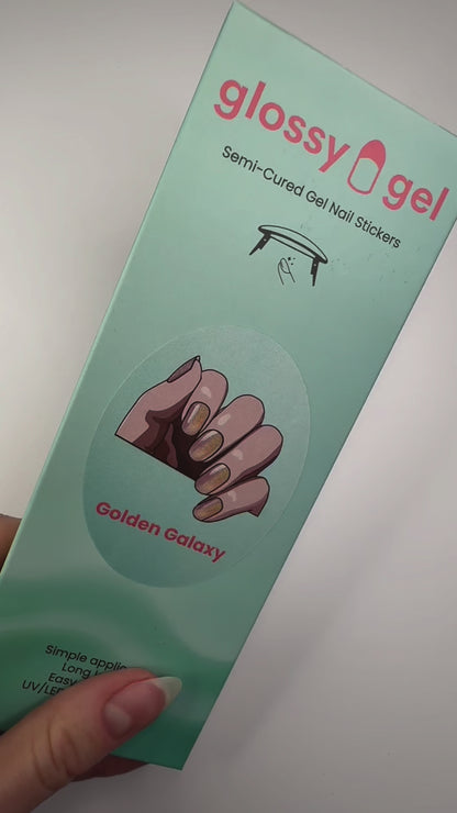 Glossy Gel - Golden Galaxy - Gel Límmiðar