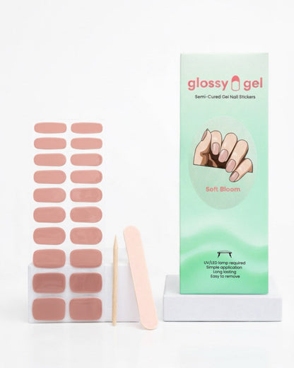 Glossy Gel - Soft Bloom - Gel Límmiðar