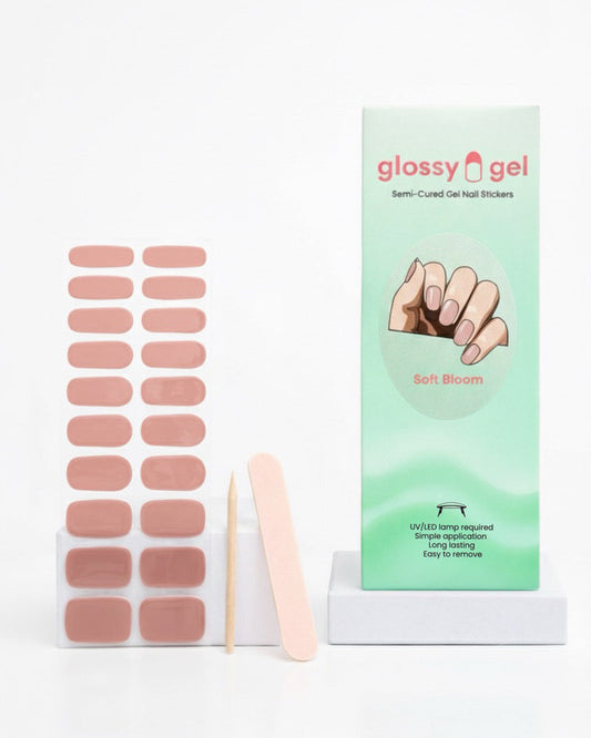 Glossy Gel - Soft Bloom - Gel Límmiðar