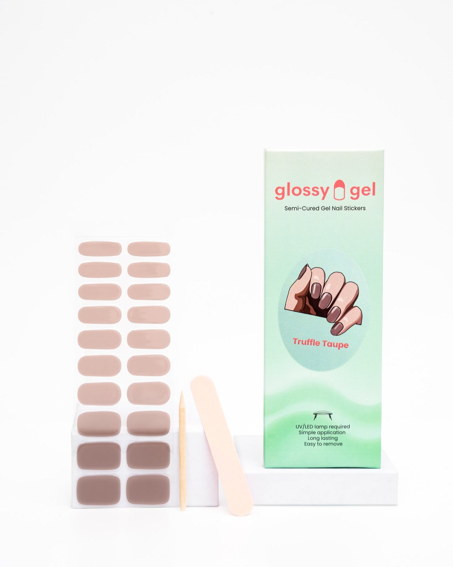 Glossy Gel - Truffle Taupe - Gel Límmiðar